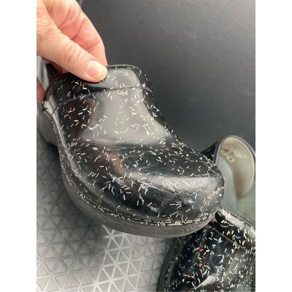 Dansko XP 2.0 Rainbow Sprinkles Confetti Clogs Womens Size 38 EU / 8 US Black - Picture 9 of 12